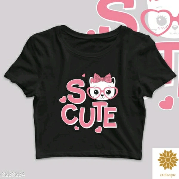 So Cute Black Crop Top - XXL