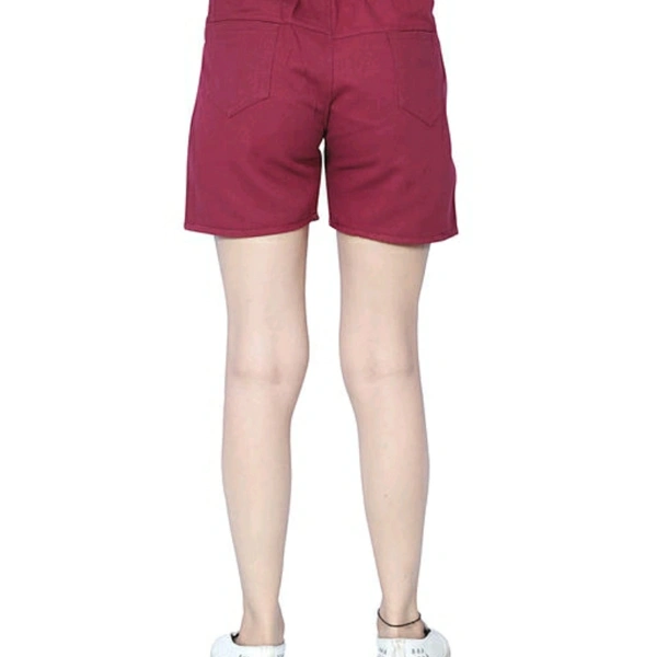 Maroon Cotton Short - 30