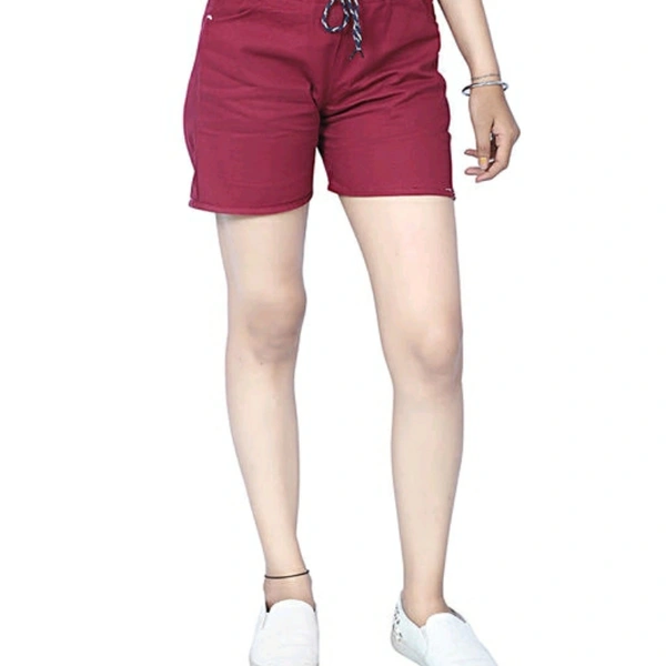 Maroon Cotton Short - 30