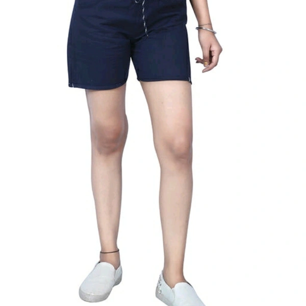 Navy Blue Cotton Short - 28