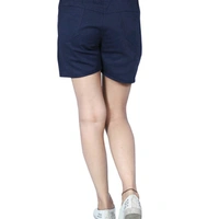 Navy Blue Cotton Short - 28