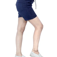 Navy Blue Cotton Short - 30