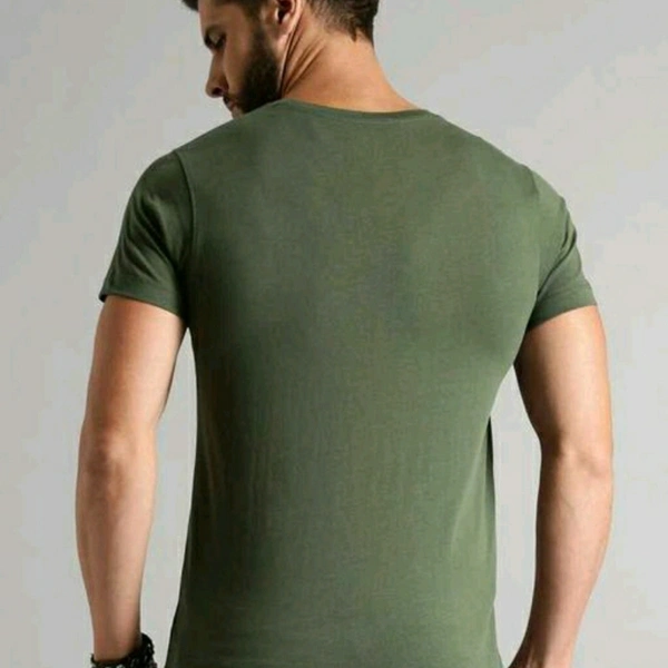 Army Printed Cotton T-shirt for Men - M