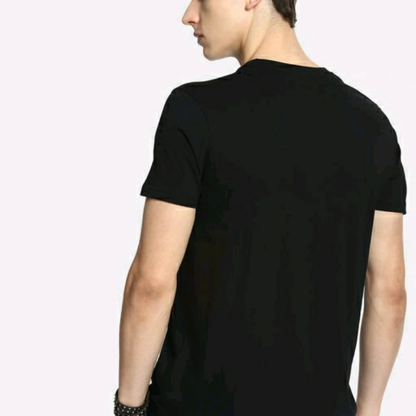 Superman Black Printed Cotton T-shirt For Men - XL