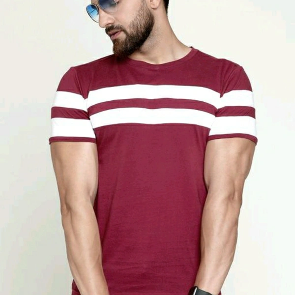 Red Striped T-shirt For Men - M
