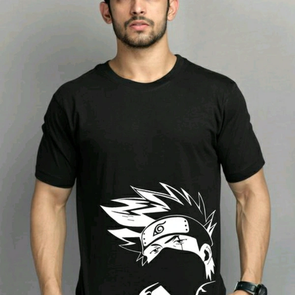 Naruto Black Printed T-shirt For Men - XL