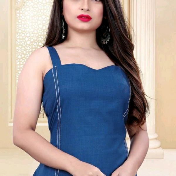 Sleeveless Denim Dresses - L, 15238643