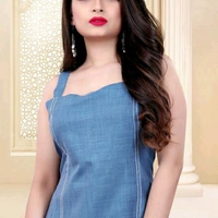 Sleeveless Denim Dresses - XL, 15238640
