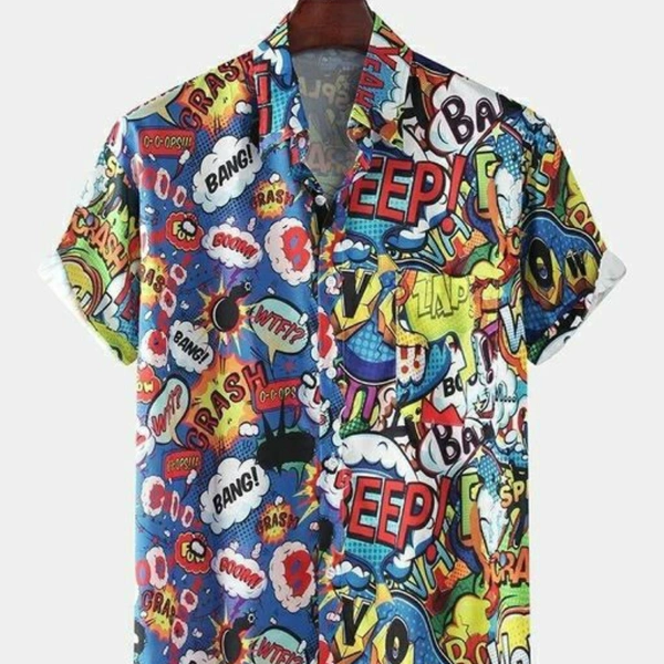 Multi Patterns Printing Casual Shirts  - M