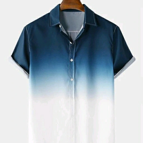 Designer Fold Down Casual Hair Sleeve Shirt - L