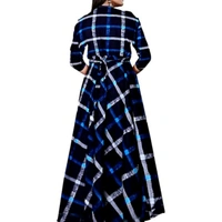 Printed Navy Blue Rayon Dress - XL