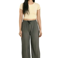 Grey And Maroon Palazzo (Set Of 2) - 28