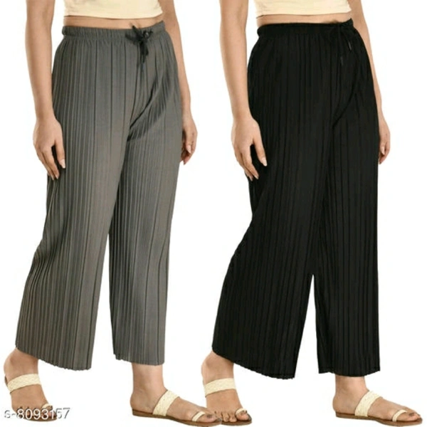 Grey And Black Palazzos (Set Of 2) - 36