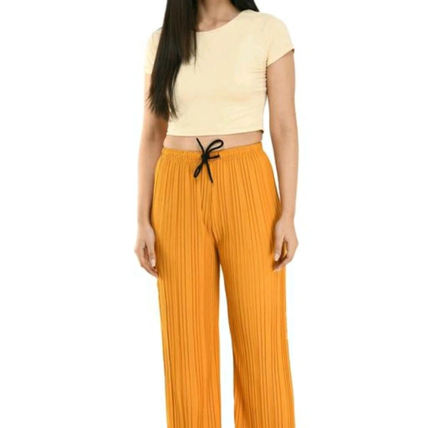 Yellow And Black Palazzos (Set Of 2) - 28
