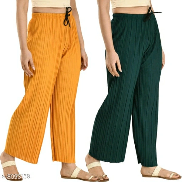 Yellow And Green Palazzo (Set Of 2) - 34