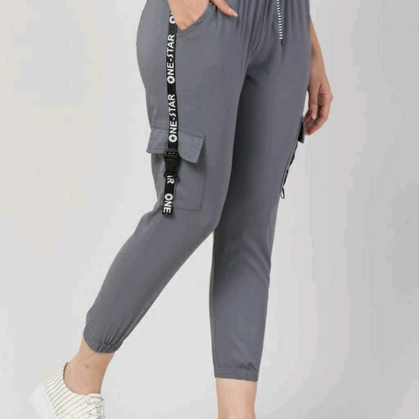 Grey Cotton Cargo For Women - 28