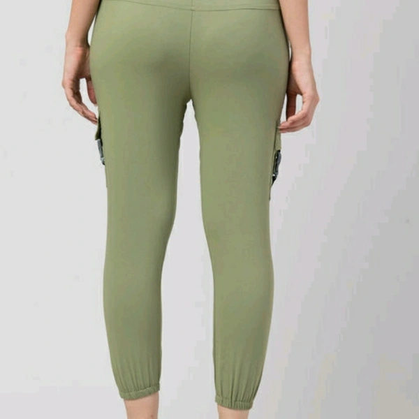 Green Cotton Cargo For Women - 32