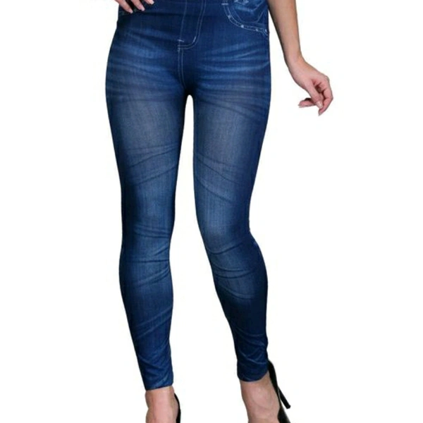 Cotton Spandex Denim Women's Jegging - Free Size