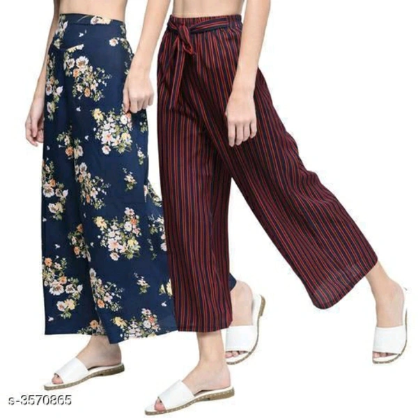 Printed Crepe Palazzo For Women - S