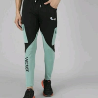Men's Lycra Dual Colour Track Pants - 30