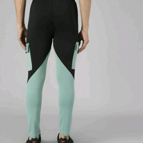Men's Lycra Dual Colour Track Pants - 30