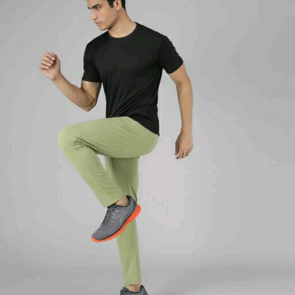 Men's Lycra Light Green Track Pant - 28