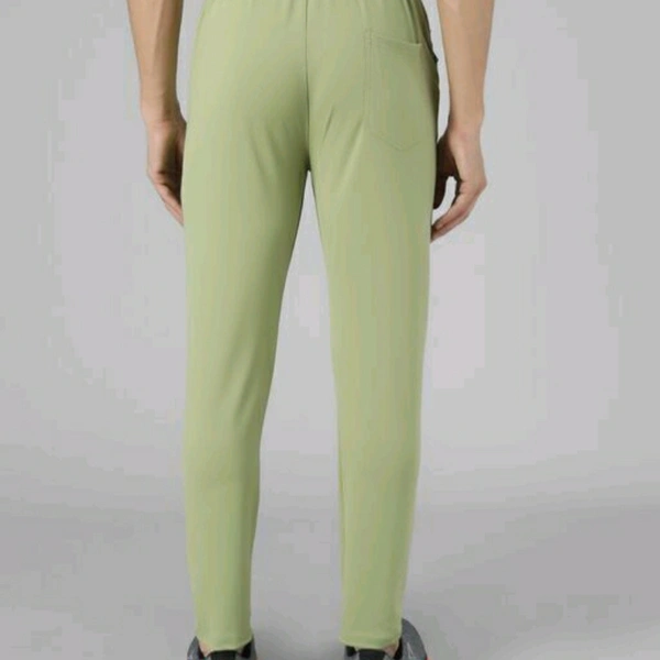 Men's Lycra Light Green Track Pant - 28