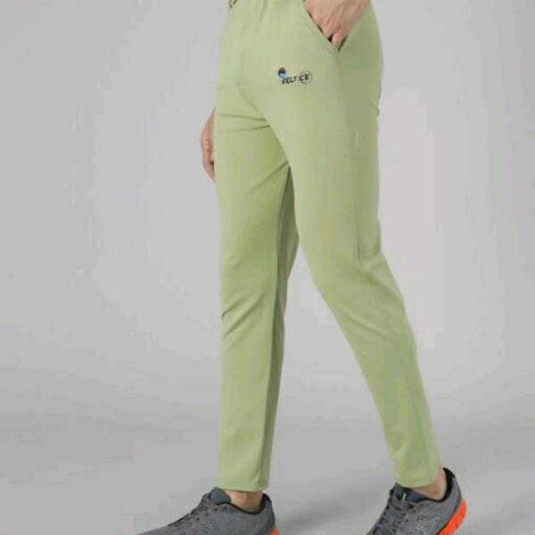 Men's Lycra Light Green Track Pant - 28