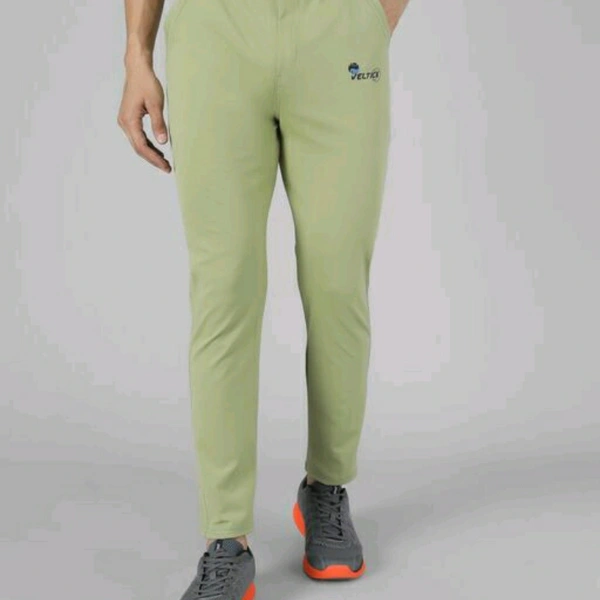 Men's Lycra Light Green Track Pant - 28