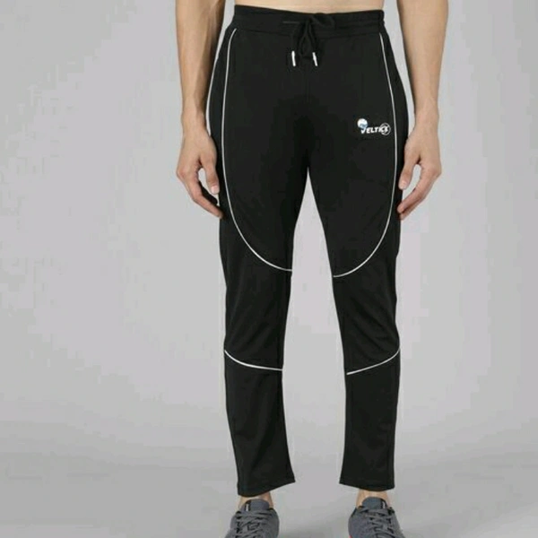 Men's Lycra Black Track Pant - 28