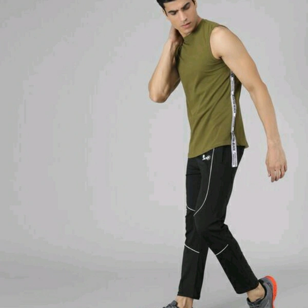Men's Lycra Black Track Pant - 30