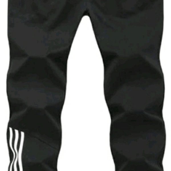 Men's Cotton Blend Black Track Pants - L