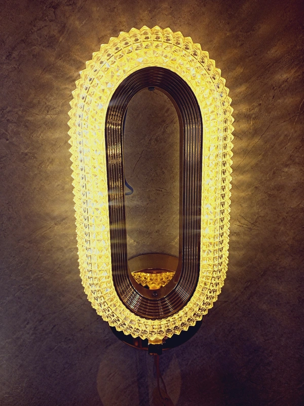 SriRamLight Service Crystal Lamp Night Wall Lamp  (8 cm, Multicolor) - Luxor Gold
