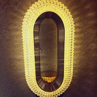 SriRamLight Service Crystal Lamp Night Wall Lamp  (8 cm, Multicolor) - Luxor Gold