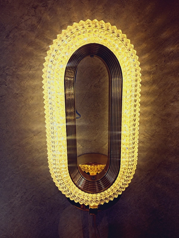 SriRamLight Service Crystal Lamp Night Wall Lamp  (8 cm, Multicolor) - Luxor Gold