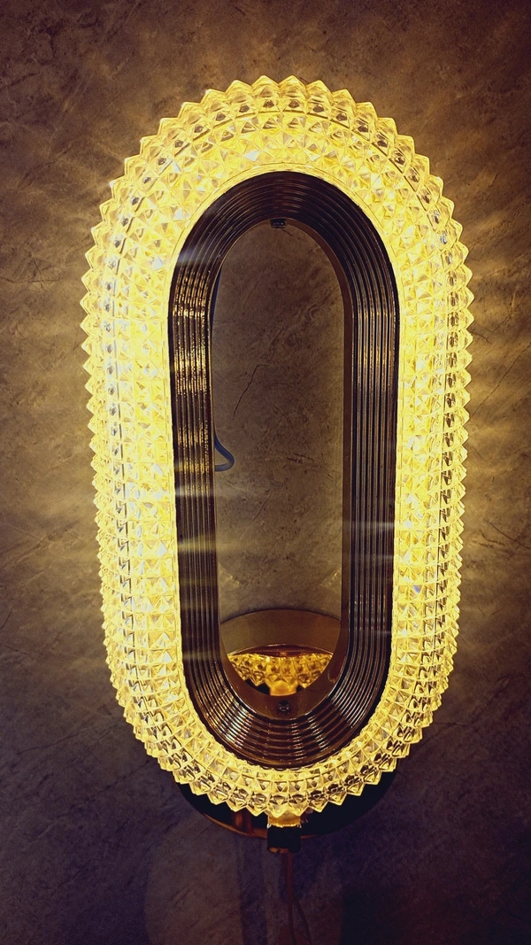 SriRamLight Service Crystal Lamp Night Wall Lamp  (8 cm, Multicolor) - Luxor Gold