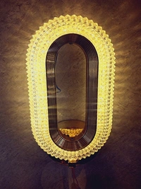 SriRamLight Service Crystal Lamp Night Wall Lamp  (8 cm, Multicolor) - Luxor Gold