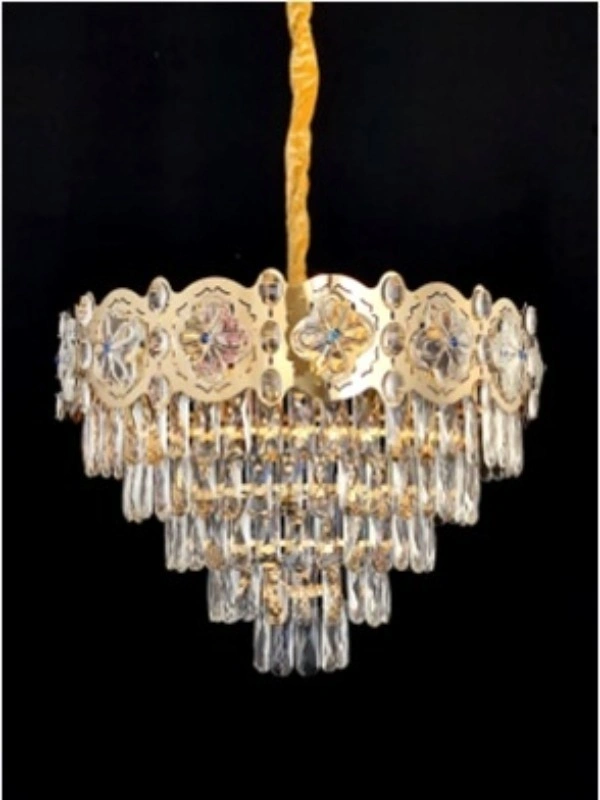 Ornate Brass & Crystal Chandelier | Classic Vintage Design Chandelier in Jaipur - Sriramlighthouse.in - White, Gold