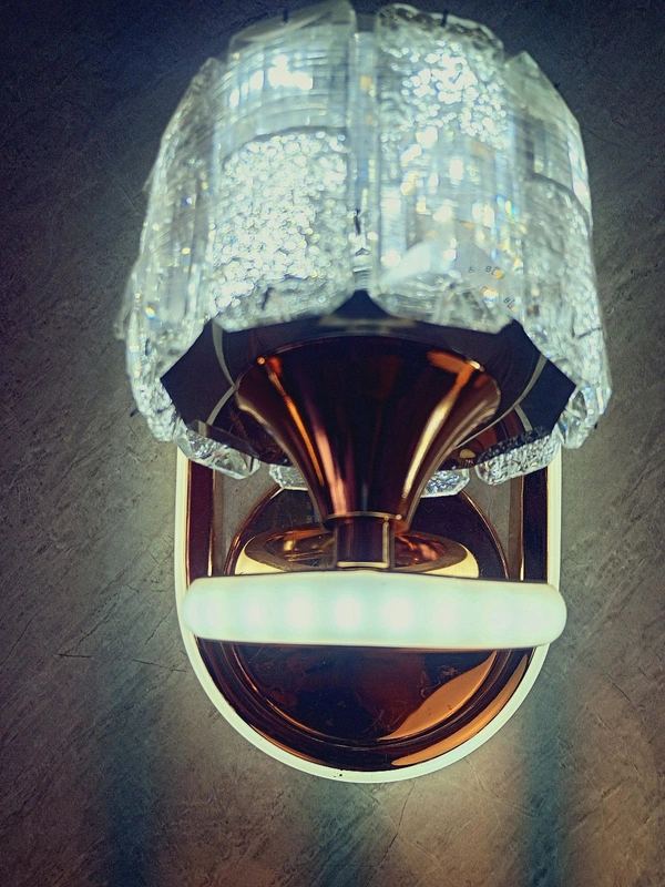 Golden Glass 3 Light Effects Wall Light - Reno Sand, Golden Jhoomer 3 Colour Light