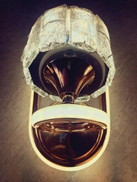 Golden Glass 3 Light Effects Wall Light - Reno Sand, Golden Jhoomer 3 Colour Light