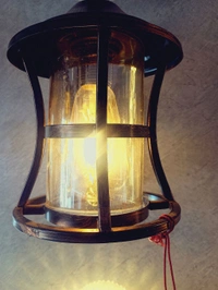 Aluminium LED Wall Light With Bulb - Brown