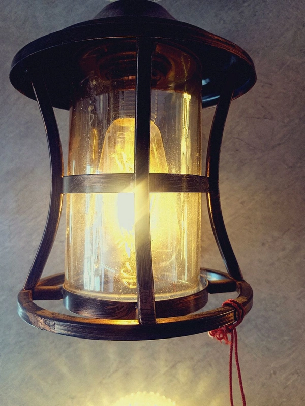 Aluminium LED Wall Light With Bulb - Brown