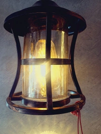 Aluminium LED Wall Light With Bulb - Brown