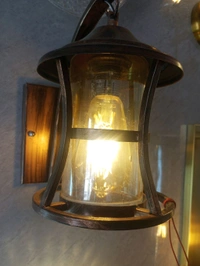 Aluminium LED Wall Light With Bulb - Brown