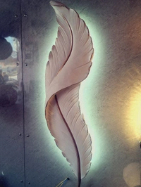 Antique Decorative Feather Wall Light