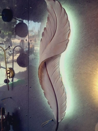 Antique Decorative Feather Wall Light