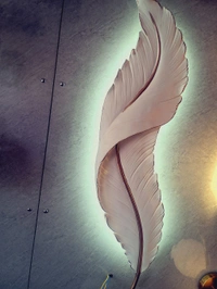 Antique Decorative Feather Wall Light