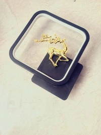 Square Golden Deer With White Light Effect Wall Light - Gold