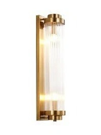 Gold Metal With Long Glass Tube Wall Light  - Geebung