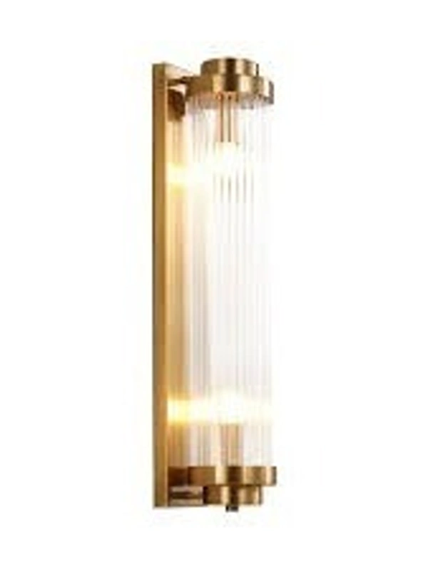 Gold Metal With Long Glass Tube Wall Light  - Geebung